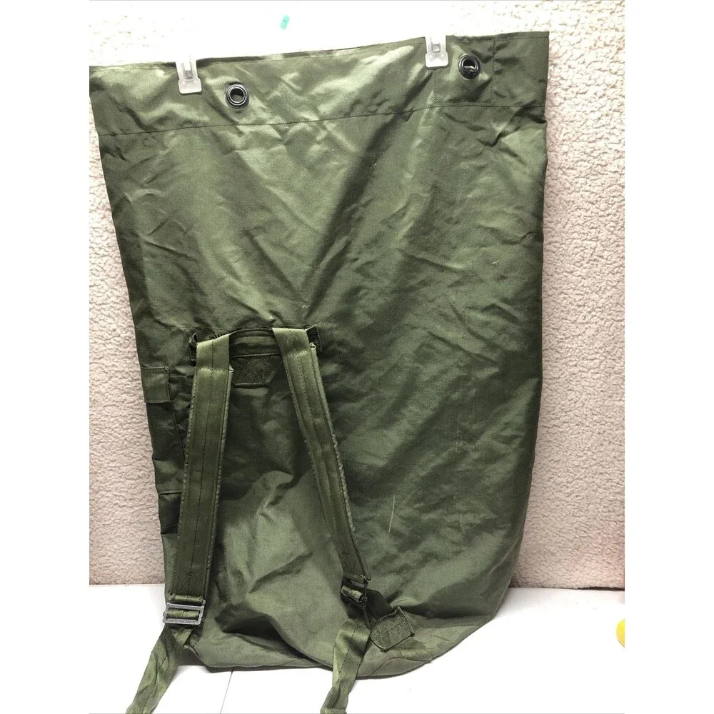 US Military Duffel Bag OD Nylon Type II with 2 Straps Cargo Backpack
